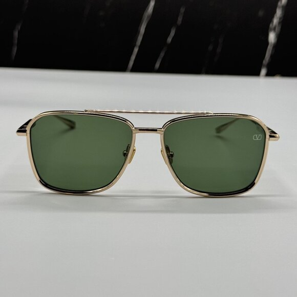 NEW VALENTINO VLS-168A GOLD GREEN UNISEX SUNGLASSES main image 7